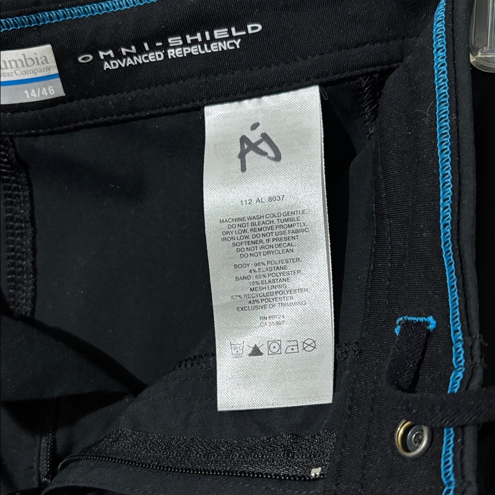 Columbia Black Omni-Shield women’s 14 hiking water and stain repellency Pants - Picture 7 of 11